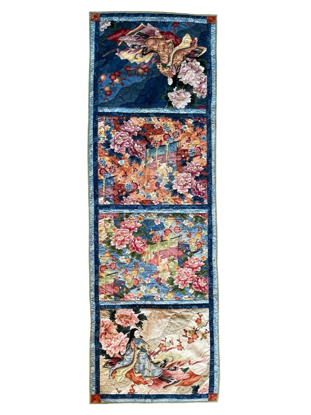 Handmade Japanese Quilted Runner Or Wall Art